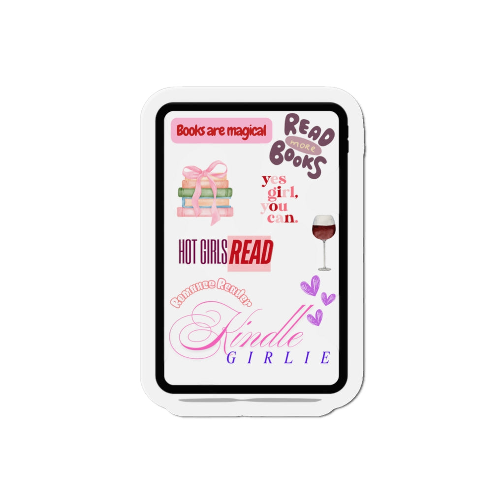 Literary-Themed Die-Cut Magnets, Cute Book Lover Gifts, Quirky Refrigerator Decor, Reader Motivational Magnet, Gift for Bookworms