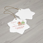 Bookstore Christmas Ceramic Ornament